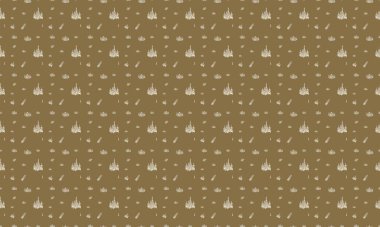 Farklı aksesuarlara sahip renkli arkaplan