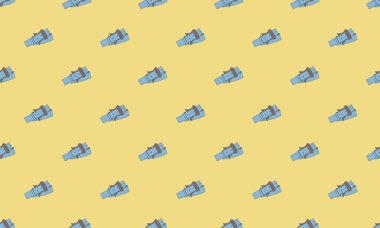 Farklı aksesuarlara sahip renkli arkaplan