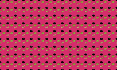 Farklı aksesuarlara sahip renkli arkaplan