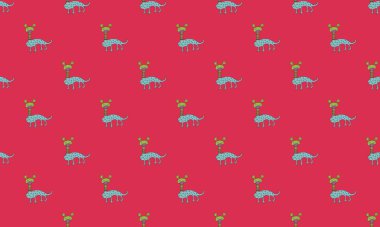 Farklı aksesuarlara sahip renkli arkaplan