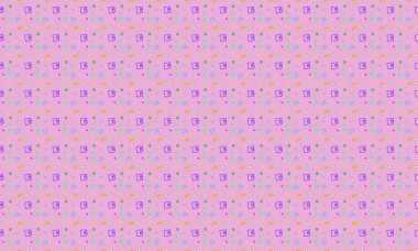 Farklı aksesuarlara sahip renkli arkaplan