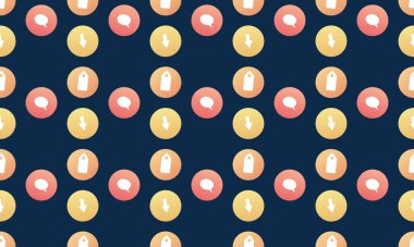 Farklı aksesuarlara sahip renkli arkaplan