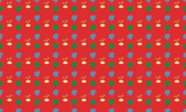 Farklı aksesuarlara sahip renkli arkaplan