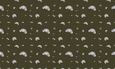 Farklı aksesuarlara sahip renkli arkaplan