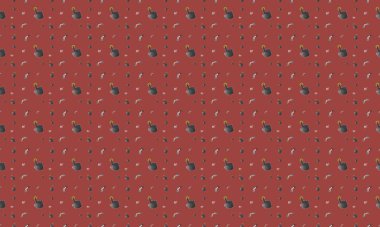 Farklı aksesuarlara sahip renkli arkaplan