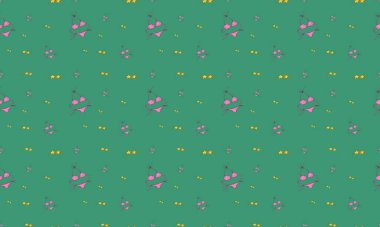 Farklı aksesuarlara sahip renkli arkaplan