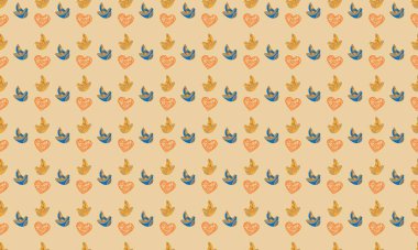 Farklı aksesuarlara sahip renkli arkaplan