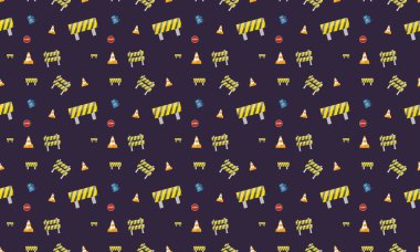 Farklı aksesuarlara sahip renkli arkaplan