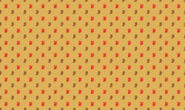 Farklı aksesuarlara sahip renkli arkaplan