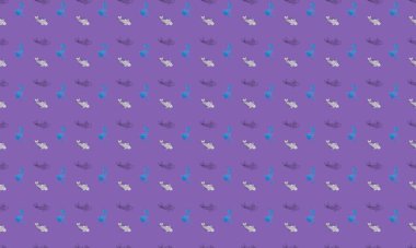 Farklı aksesuarlara sahip renkli arkaplan