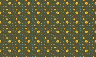 Farklı aksesuarlara sahip renkli arkaplan