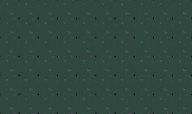 Farklı aksesuarlara sahip renkli arkaplan