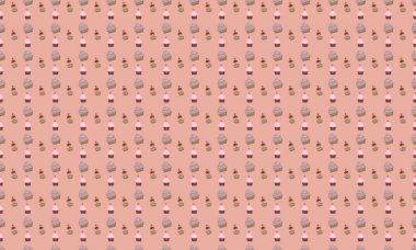 Farklı aksesuarlara sahip renkli arkaplan