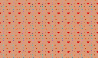 Farklı aksesuarlara sahip renkli arkaplan