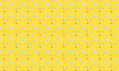 Farklı aksesuarlara sahip renkli arkaplan