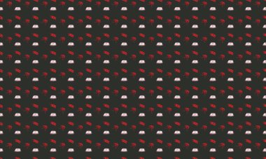 Farklı aksesuarlara sahip renkli arkaplan