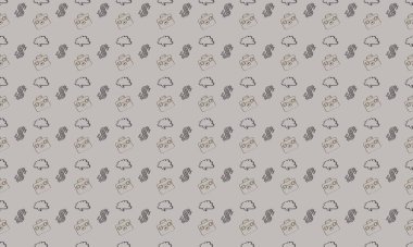 Farklı aksesuarlara sahip renkli arkaplan