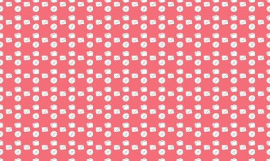 Farklı aksesuarlara sahip renkli arkaplan