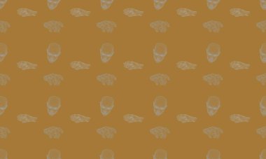 Farklı aksesuarlara sahip renkli arkaplan