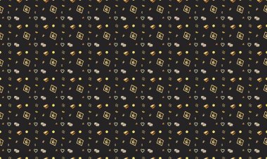 Farklı aksesuarlara sahip renkli arkaplan