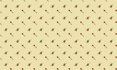 Farklı aksesuarlara sahip renkli arkaplan