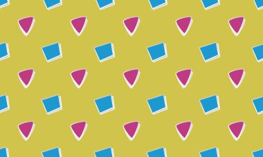 Farklı aksesuarlara sahip renkli arkaplan