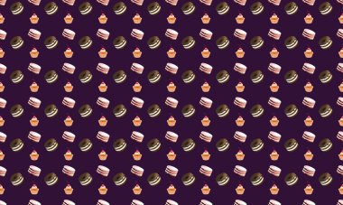 Farklı aksesuarlara sahip renkli arkaplan