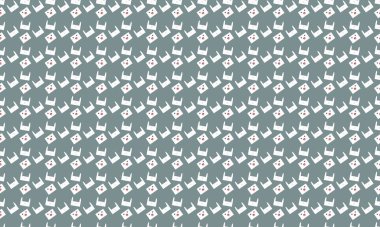 Farklı aksesuarlara sahip renkli arkaplan