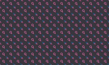 Farklı aksesuarlara sahip renkli arkaplan