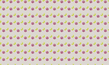 Farklı aksesuarlara sahip renkli arkaplan