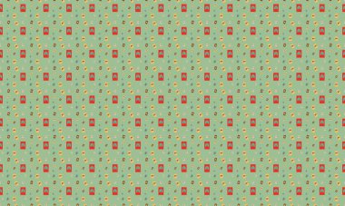 Farklı aksesuarlara sahip renkli arkaplan