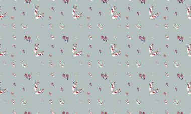 Farklı aksesuarlara sahip renkli arkaplan