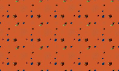 Farklı aksesuarlara sahip renkli arkaplan