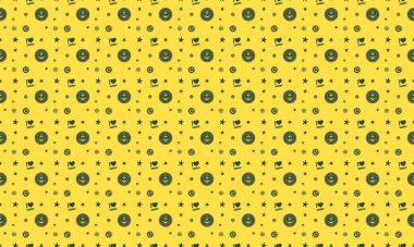 Farklı aksesuarlara sahip renkli arkaplan