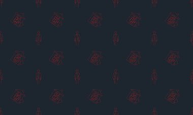 Farklı aksesuarlara sahip renkli arkaplan