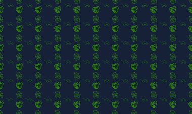 Farklı aksesuarlara sahip renkli arkaplan