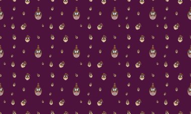 Farklı aksesuarlara sahip renkli arkaplan