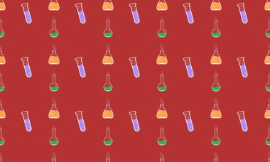 Farklı aksesuarlara sahip renkli arkaplan