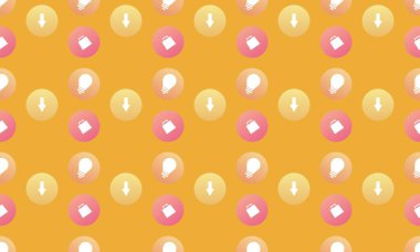 Farklı aksesuarlara sahip renkli arkaplan