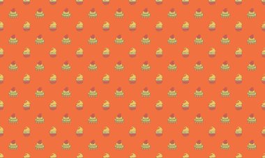 Farklı aksesuarlara sahip renkli arkaplan