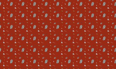 Farklı aksesuarlara sahip renkli arkaplan