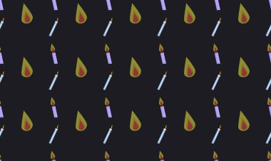 Farklı aksesuarlara sahip renkli arkaplan