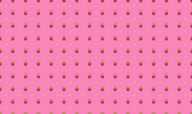 Farklı aksesuarlara sahip renkli arkaplan