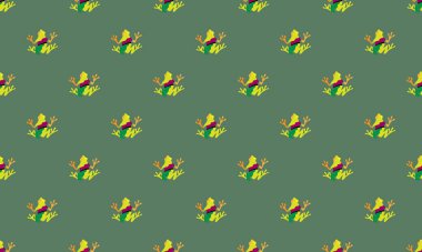 Farklı aksesuarlara sahip renkli arkaplan