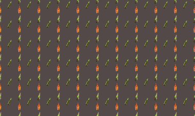 Farklı aksesuarlara sahip renkli arkaplan