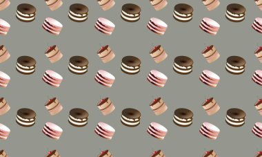 Farklı aksesuarlara sahip renkli arkaplan