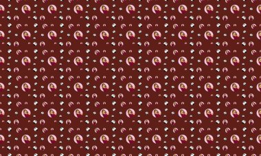 Farklı aksesuarlara sahip renkli arkaplan