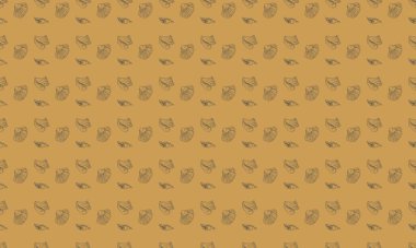 Farklı aksesuarlara sahip renkli arkaplan