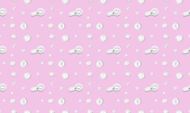 Farklı aksesuarlara sahip renkli arkaplan