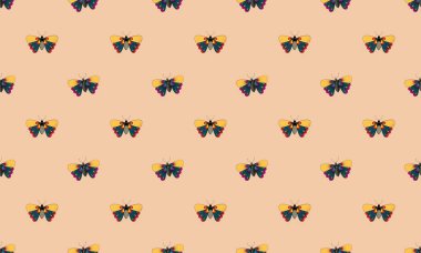 Farklı aksesuarlara sahip renkli arkaplan